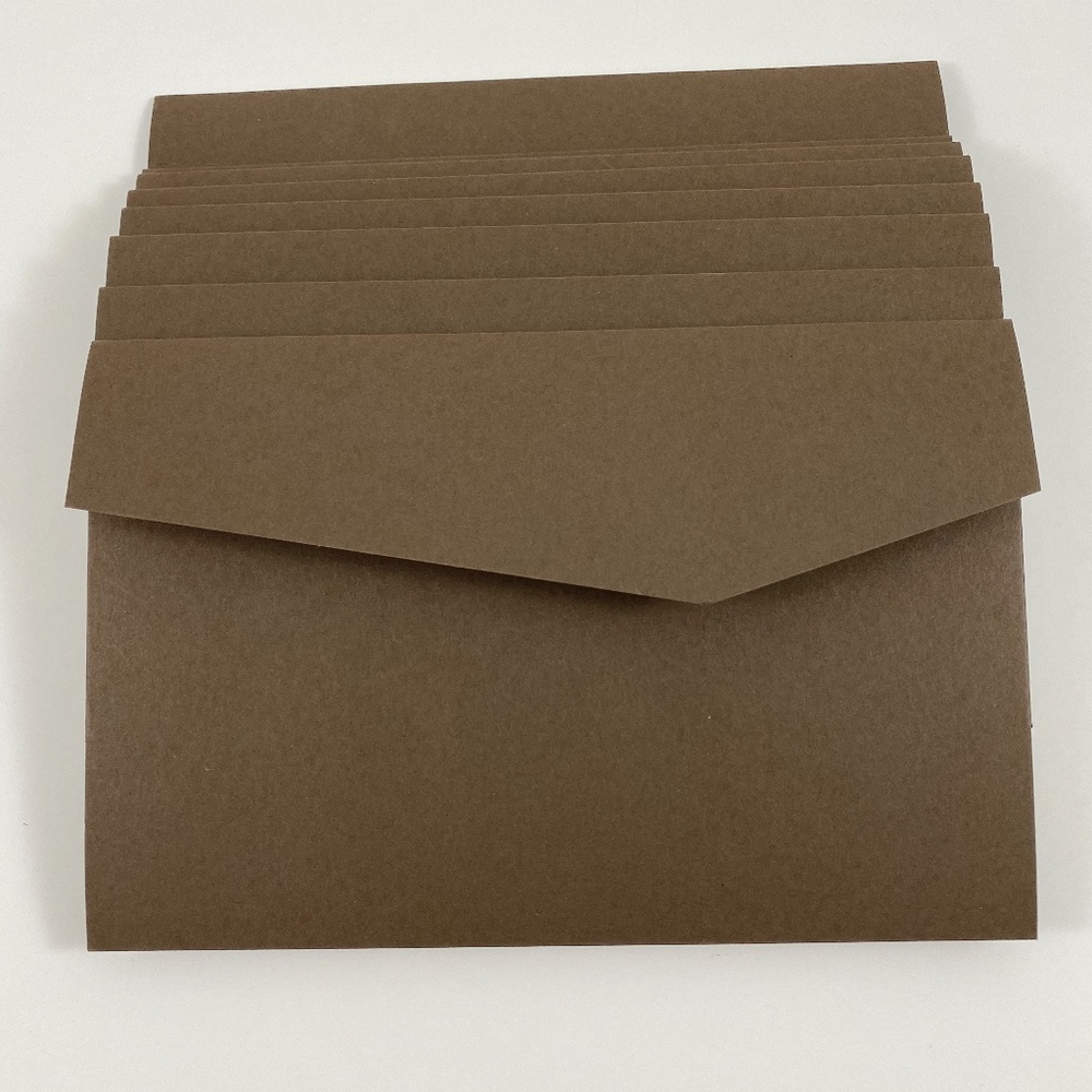 Custom Brown Pocket Envelopes